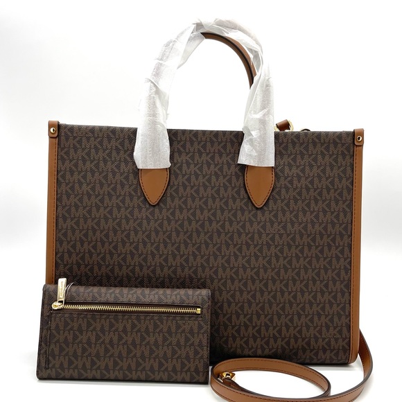 Michael Kors Mirella Medium EW Tote Bag & Trifold Wallet - Picture 4 of 11